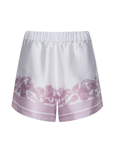 L'AGENCE Women's Maela Printed Satin Shorts