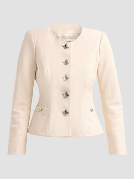 L'AGENCE Women's Mariella Collarless Leather Blazer