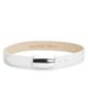 L'AGENCE Women's Milou Domed Lizard Embossed Leather Belt - 1