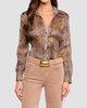 L'AGENCE Women's Nina Key Houndstooth Silk Blouse - 7
