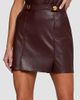 L'AGENCE Women's Nolina Faux Leather Button-Tab Mini Skirt - 4