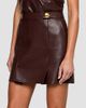 L'AGENCE Women's Nolina Faux Leather Button-Tab Mini Skirt - 5