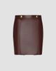 L'AGENCE Women's Nolina Faux Leather Button-Tab Mini Skirt - 6