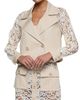L'AGENCE Women's Novelle Lace-Sleeve Double-Breasted Crop Trench Coat - 3