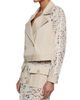 L'AGENCE Women's Novelle Lace-Sleeve Double-Breasted Crop Trench Coat - 4