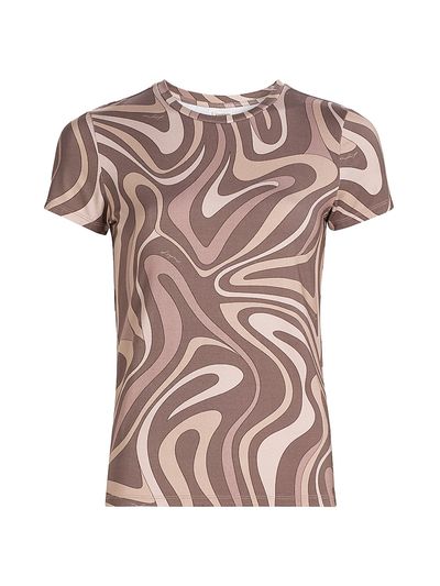 L'AGENCE Women's Ressi Sepia Swirl T-Shirt