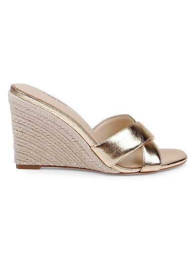 L'AGENCE Women's Rosaline 95MM Leather Espadrille Wedge Sandals