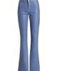 L'AGENCE Women's Ruth Coated Stretch Flared High-Rise Jeans - 8