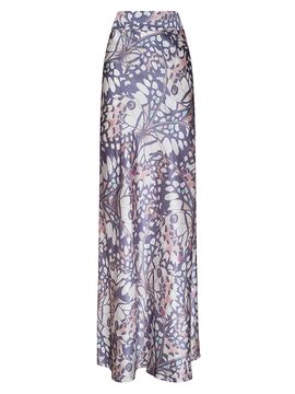 L'AGENCE Women's Ryker Butterfly-Print Silk Maxi Skirt