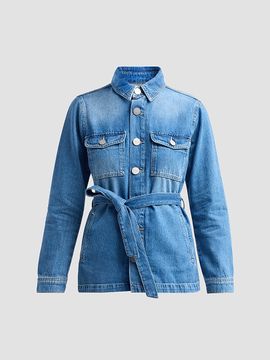 L'AGENCE Women's Samaya Denim Safari Jacket
