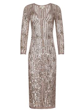 L'AGENCE Women's Sanya Hand-Crochet Sequined Midi-Cardigan