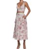 L'AGENCE Women's Seina Floral Linen Midi-Skirt - 2