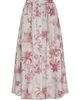 L'AGENCE Women's Seina Floral Linen Midi-Skirt - 6