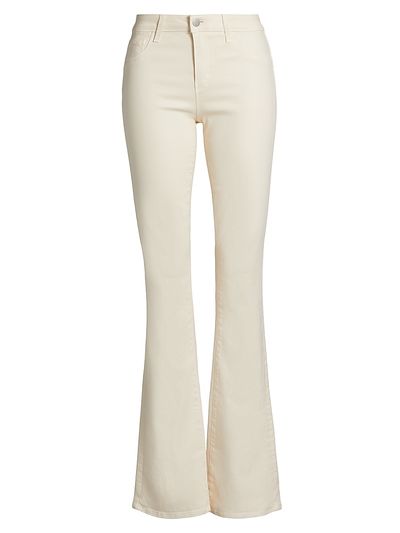 L'AGENCE Women's Selma Coated Sleek High-Rise Baby Boot Jeans
