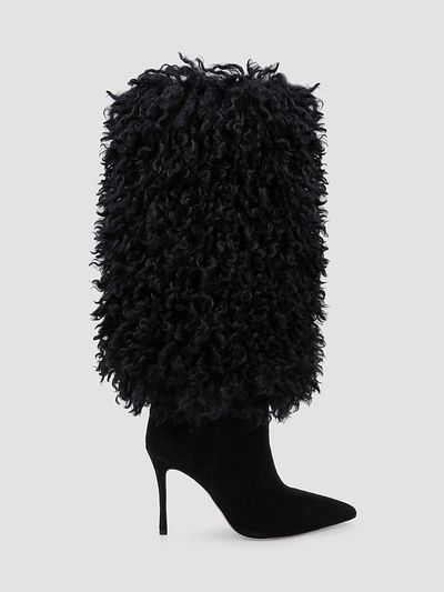 L'AGENCE Women's Sheridan Faux-Fur-Trim Knee-High Boots