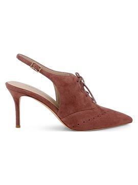 L'AGENCE Women's Shreya 80MM Suede Slingback Pumps