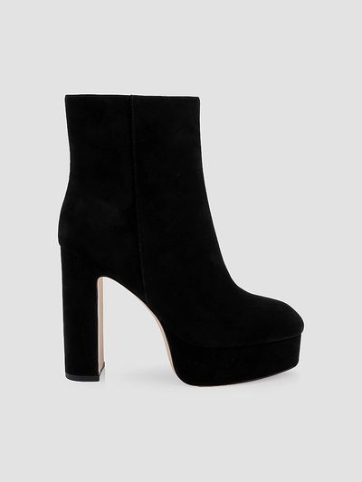 L'AGENCE Women's Soho 30MM Suede Platform Ankle Boots