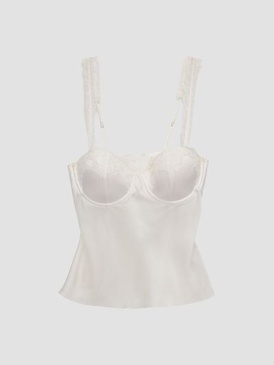 L'AGENCE Women's Soleia Silk-Lace Camisole