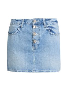 L'AGENCE Women's Solene Four-Button Denim Miniskirt