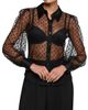 L'AGENCE Women's Sophie Sheer Swiss Dot Blouse - 3