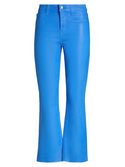 L'AGENCE Women's Tati Cropped Micro Coated Boot-Cut Jeans