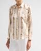 L'AGENCE Women's Tyler Belt Print Silk Blouse - 4