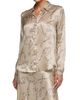 L'AGENCE Women's Tyler Heart Chain Print Silk Blouse - 6