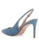 L'AGENCE Women's Vichy 90MM Denim Slingback Pumps - 3