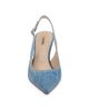 L'AGENCE Women's Vichy 90MM Denim Slingback Pumps - 4