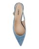 L'AGENCE Women's Vichy 90MM Denim Slingback Pumps - 5