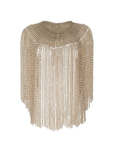 L'AGENCE Women's Yves Imitation-Pearl Fringed Cape