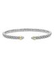 Lagos Lagos 14K Yellow Gold & Sterling Silver Signature Caviar Diamond Cuff Bracelet, 0.05 tcw - 1