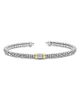 Lagos Lagos 14K Yellow Gold & Sterling Silver Signature Caviar Diamond Cuff Bracelet, 0.07 tcw - 1