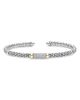 Lagos Lagos 14K Yellow Gold & Sterling Silver Signature Caviar Diamond Cuff Bracelet, 0.28 tcw - 1