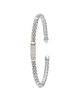 Lagos Lagos 14K Yellow Gold & Sterling Silver Signature Caviar Diamond Cuff Bracelet, 0.28 tcw - 2