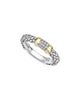 Lagos Lagos 14K Yellow Gold & Sterling Silver Signature Caviar Diamond Pave Station Ring, 0.07 tcw - 1