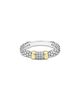 Lagos Lagos 14K Yellow Gold & Sterling Silver Signature Caviar Diamond Pave Station Ring, 0.07 tcw - 2