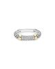 Lagos Lagos 14K Yellow Gold & Sterling Silver Signature Caviar Diamond Pave Station Ring, 0.19 tcw - 2