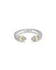 Lagos Lagos 14K Yellow Gold & Sterling Silver Signature Caviar Diamond Stack Ring, 0.05 tcw - 2