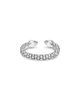 Lagos Lagos 14K Yellow Gold & Sterling Silver Signature Caviar Diamond Stack Ring, 0.05 tcw - 3