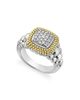 Lagos Lagos 18K Gold and Sterling Silver Diamond Lux Square Ring - 1