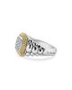 Lagos Lagos 18K Gold and Sterling Silver Diamond Lux Square Ring - 4