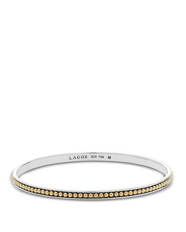Lagos Lagos 18K Gold and Sterling Silver Enso Bangle Bracelet