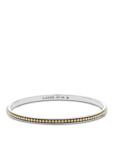 Lagos Lagos 18K Gold and Sterling Silver Enso Bangle Bracelet