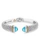 Lagos Lagos 18K Gold and Sterling Silver Rittenhouse Blue Topaz Cuff, 12mm - 1