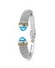 Lagos Lagos 18K Gold and Sterling Silver Rittenhouse Blue Topaz Cuff, 12mm - 4