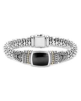 Lagos Lagos 18K Gold and Sterling Silver Rittenhouse Bracelet with Black Onyx