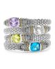 Lagos Lagos 18K Gold and Sterling Silver Rittenhouse Bracelet with Swiss Blue Topaz - 6