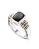 Lagos Lagos 18K Gold and Sterling Silver Rittenhouse Small Onyx Small Ring - 1