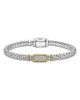 Lagos Lagos 18K Yellow Gold & Sterling Silver Caviar Lux Diamond Clip Rope Bracelet, 0.2 tcw - 1